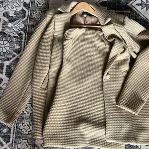 PrettyLittleThing Textured Tan Mini Dress